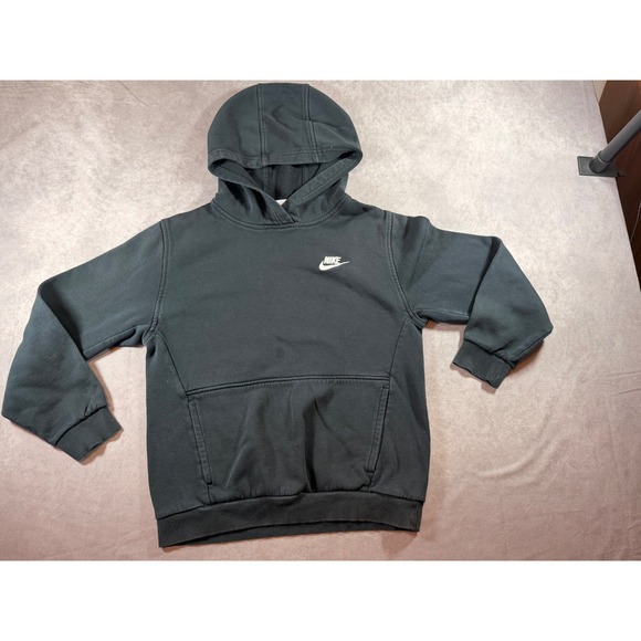 Nike Other - Nike Kids Sportswear Club Fleece Pullover Hoodie Black Large L Futura Logo